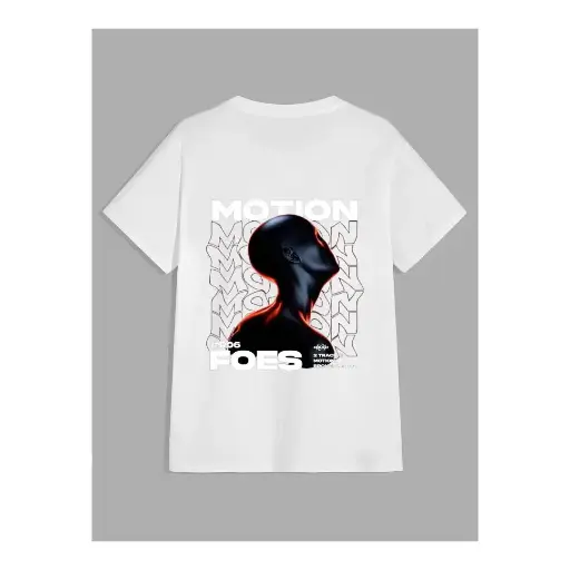 White t-shirt with unique design